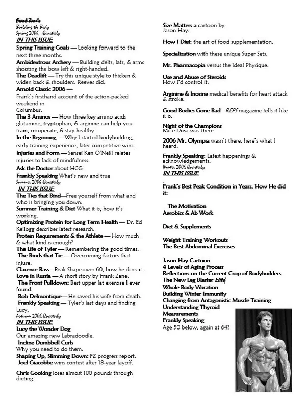 2006 newsletter contents image