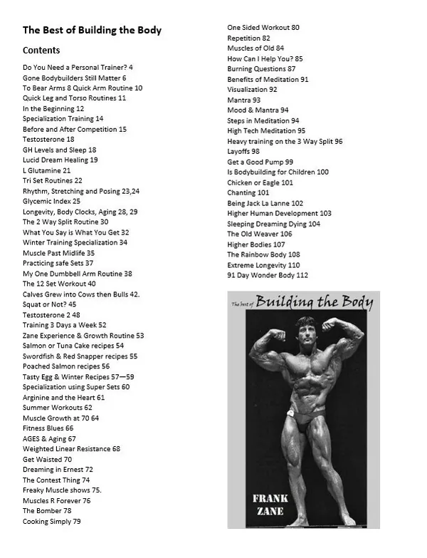 Best of Building the Body contents image
